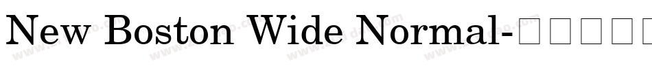 New Boston Wide Normal字体转换
